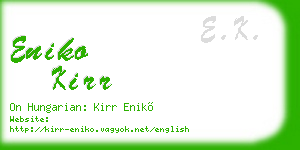 eniko kirr business card